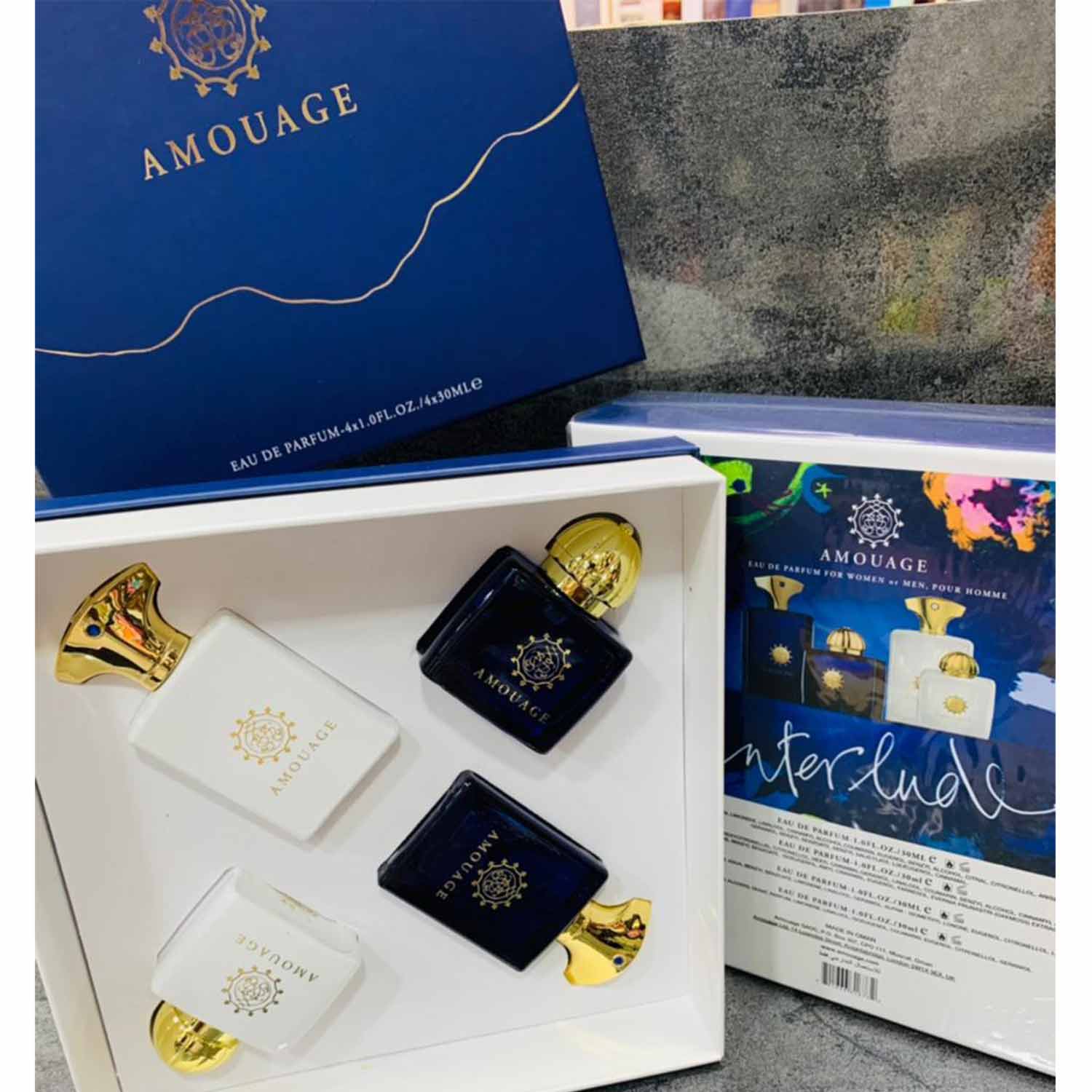 Amouage Interlude Mini 4 in 1 Perfume【4 in 1】Set of 4 X 30ml Unisex Gift Set